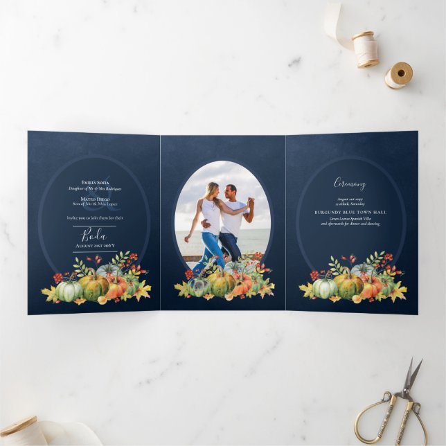 Nuestra Boda 6 page Spanish Wedding Invite (Inside)