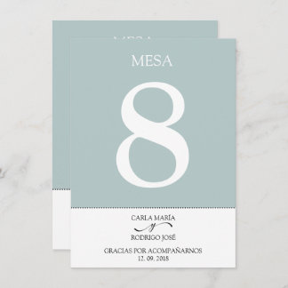 NUESTRA BODA Editable Spanish Table Number