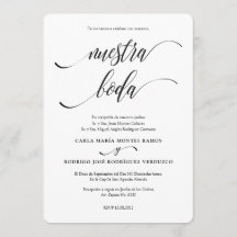 NUESTRA BODA Editable Spanish wedding invitation