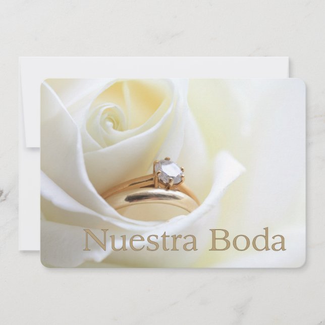 Nuestra Boda - faire-part de mariage espagnole (Devant)