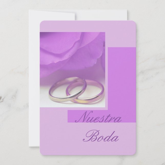 Nuestra Boda - faire-part de mariage espagnole (Devant)