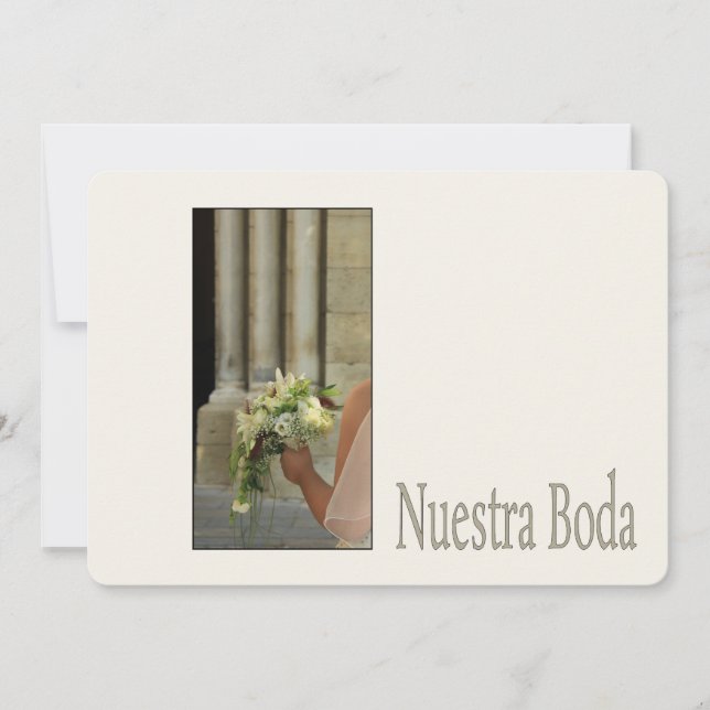 Nuestra Boda - faire-part de mariage espagnole (Devant)