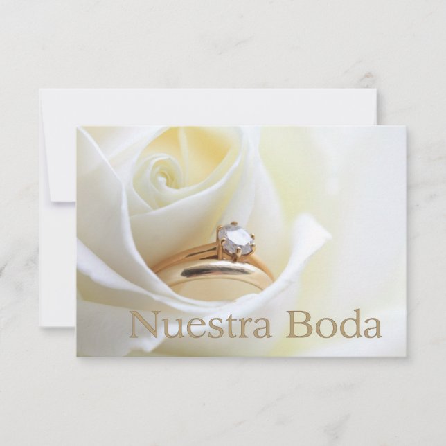 Nuestra Boda - faire-part de mariage espagnole (Devant)