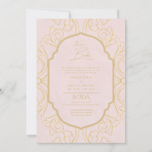 Nuestra Boda GOLD Frame Spanish Wedding INVITE