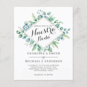 Nuestra Boda Invitacion - Eucalyptus Modern