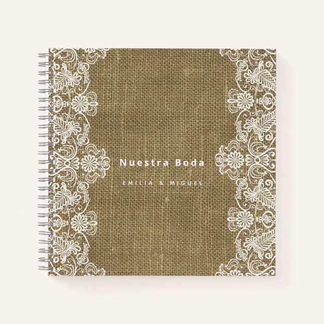 NUESTRA BODA Planificación o libro de visitas Notebook (Front)