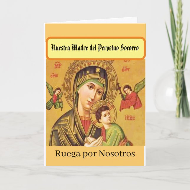 Nuestra Madre del Perpetuo Socorro Card (Front)