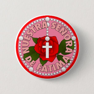 Nuestra Señora de Fatima 2 Inch Round Button