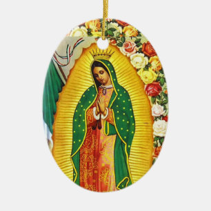 Nuestra Señora de Guadalupe Ceramic Ornament