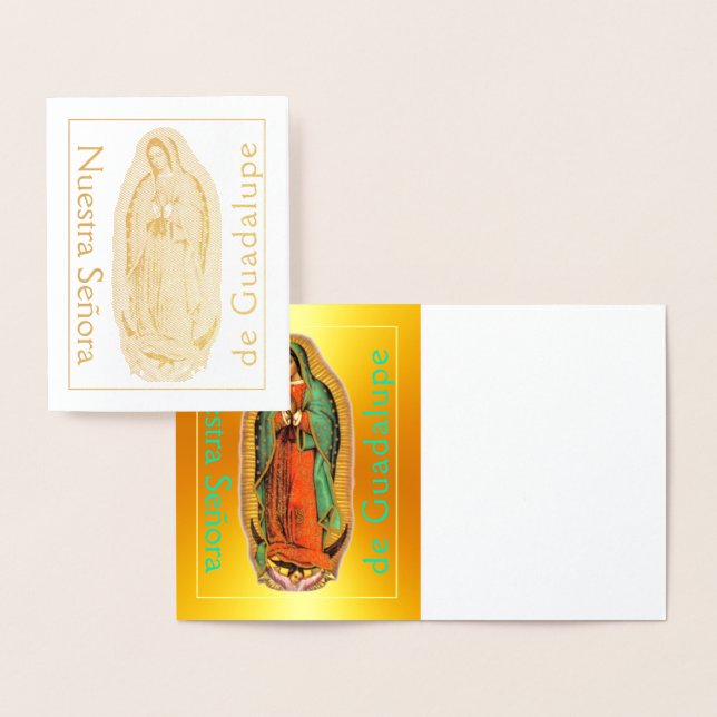 Nuestra Señora de Guadalupe Gold Foil Card (Display)