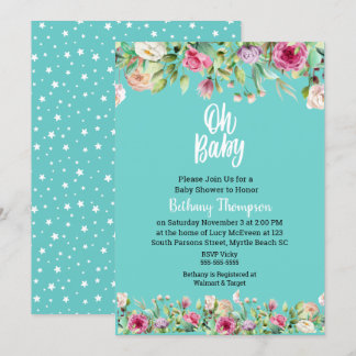 Nuetral  Baby Shower_Oh Baby Invitation