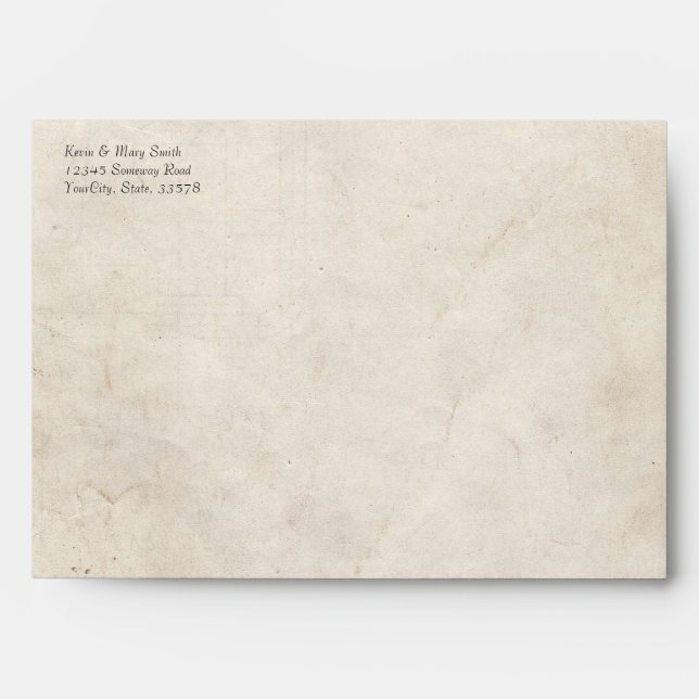 Nuetral Vintage Floral Envelope (Front)