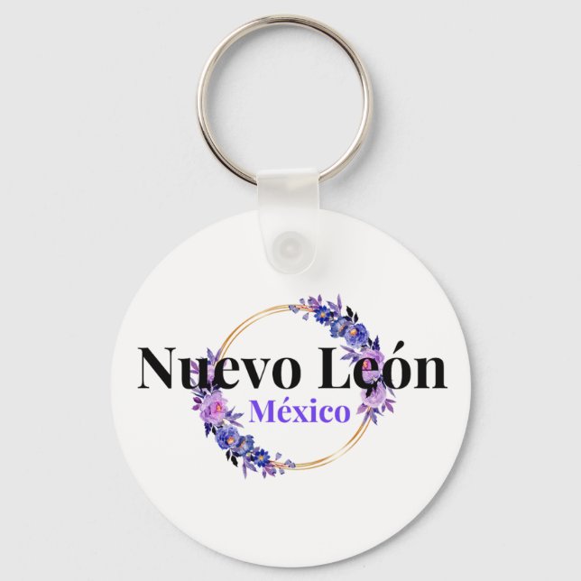 Nuevo Leon Mexico Travel Destination Bridesmaid  Keychain (Front)