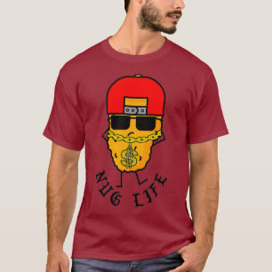 Nug Life Chicken Nugget Junk Food Lover Gangster T-Shirt