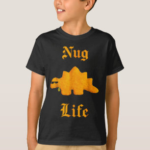 Nug Life Dinosaur Chicken Nugget Funny Retro  T-Shirt