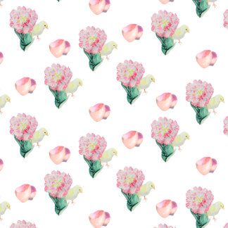 Nugget Baby Easter Chick and Tulip Card