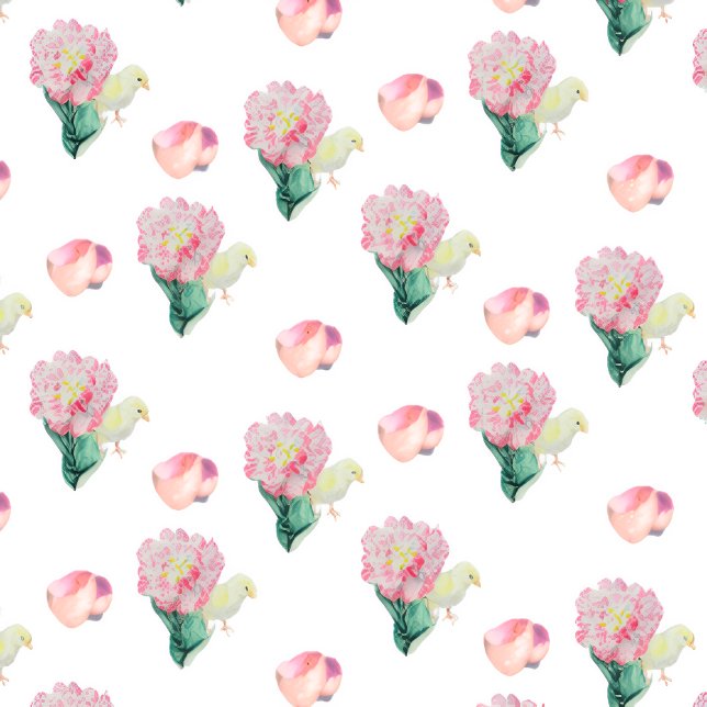 Nugget Baby Easter Chick and Tulip Card (Creator Uploaded)