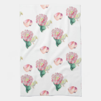Nugget Baby Easter Chick and Tulip Kitchen Towel