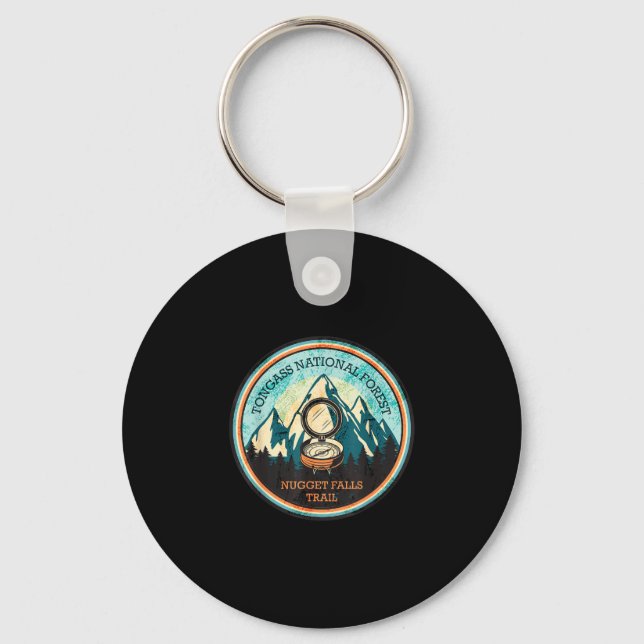 Nugget falls trail in alaska  keychain (Front)