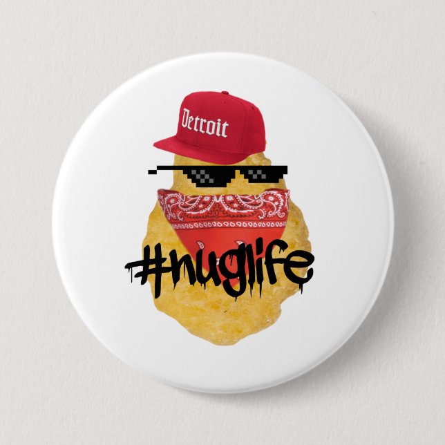 Nugget Life 3 Inch Round Button (Front)