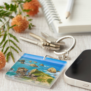 Nugget Point islets, New Zealand Keychain