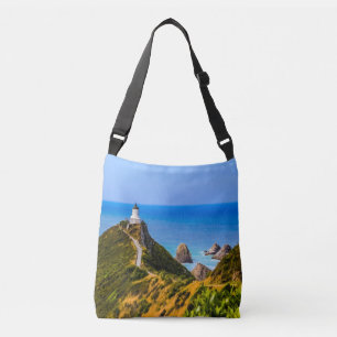 Nugget Point lighthouse, New Zealand Crossbody Bag