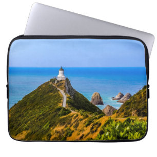 Nugget Point lighthouse, New Zealand Laptop Sleeve