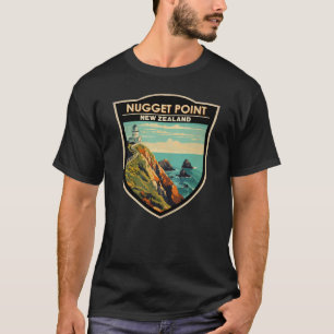 Nugget Point Lighthouse New Zealand Travel Vintage T-Shirt