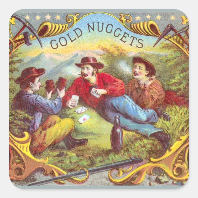 Nuggets d'or Antique Étiquette Cigar (Devant)