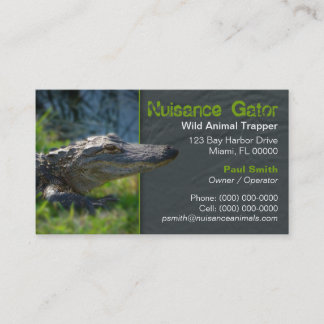 Nuisance Animal Trapper Business Card