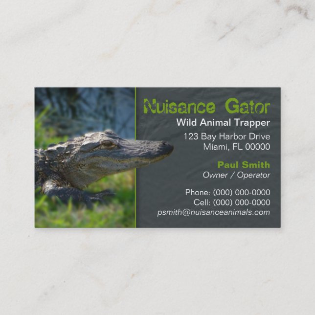 Nuisance Animal Trapper Business Card (Front)