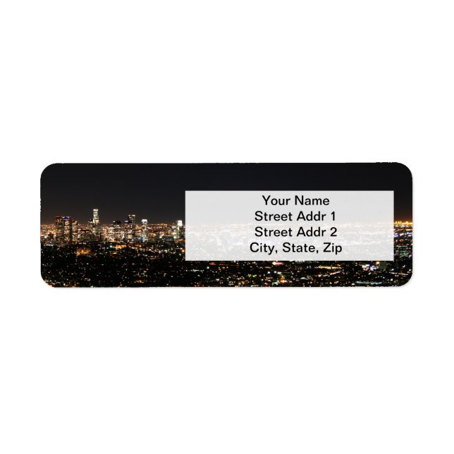 Nuit à Los Angeles Retours Adresse Label (Devant)