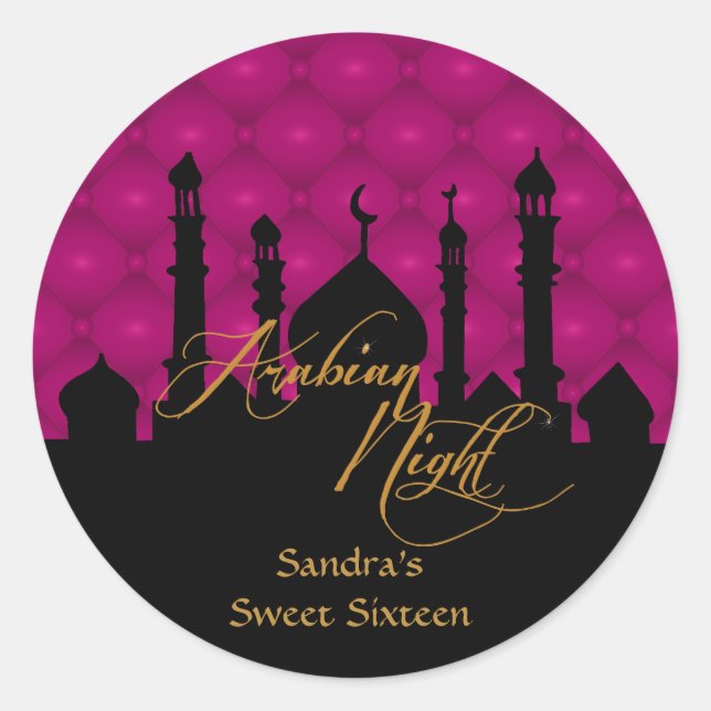 Nuit arabe, Stickers Sweet sixteen Party (Devant)