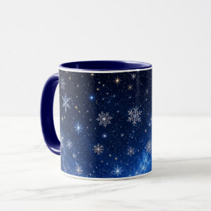 NUIT CÉLESTE ÉTOILÉE BLEUE TASSE CÉLESTE