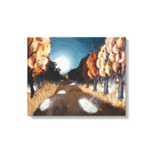 Nuit d'automne sur la Lune : toile Imprimer Taille