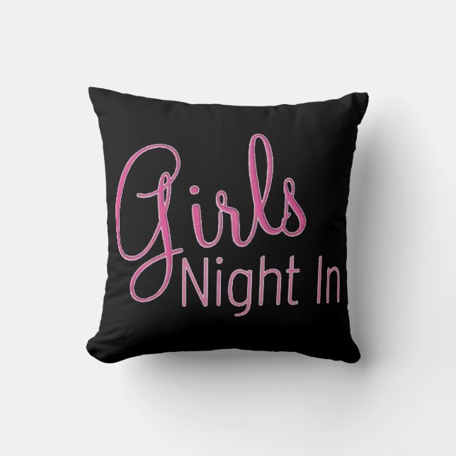 Nuit de filles dans le coussin noir et blanc (Recto)