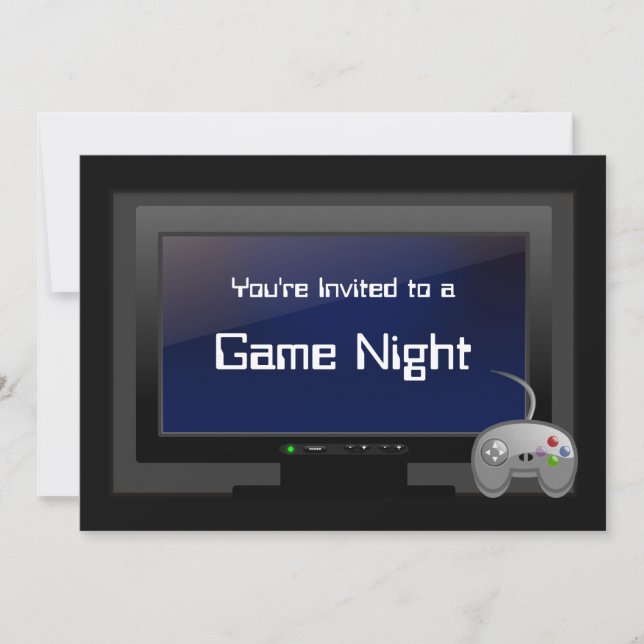 Nuit de jeu, Plasma Vidéo de jeu Invitation de la  (Devant)
