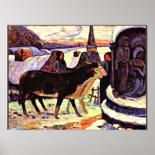 Nuit de Noël, tableau d'art de Gauguin