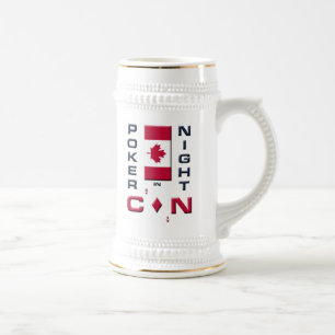 Nuit de tisonnier dans la tasse de Stein de bière