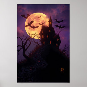 Nuit éffrayante - Poster de la maison hantée
