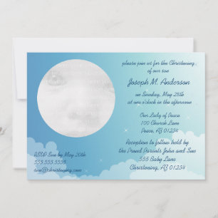 Nuit étoile bébé Christening Invitation