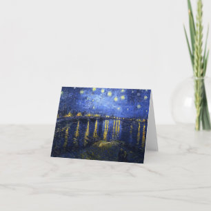 Nuit étoilée de Van Gogh au-dessus de la carte de