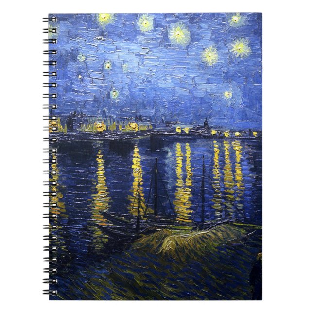 Nuit étoilée de Van Gogh au-dessus du carnet du (Devant)