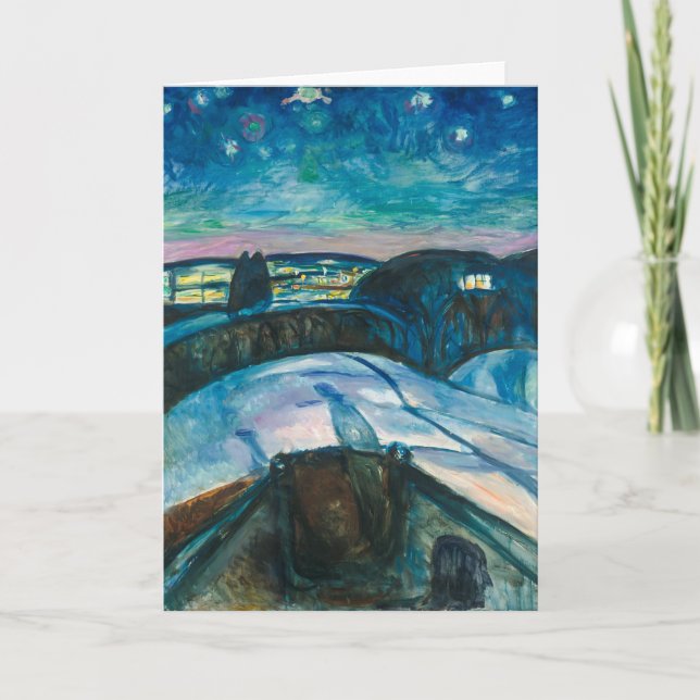 Nuit étoilée | Edvard Munch | Carte de vacances (Devant)