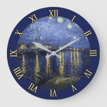 Nuit étoilée par van Gogh Horloge murale