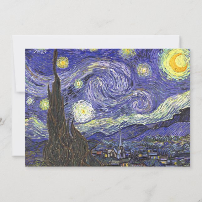 Nuit étoilée par Van Gogh Patio Party Invitation (Devant)