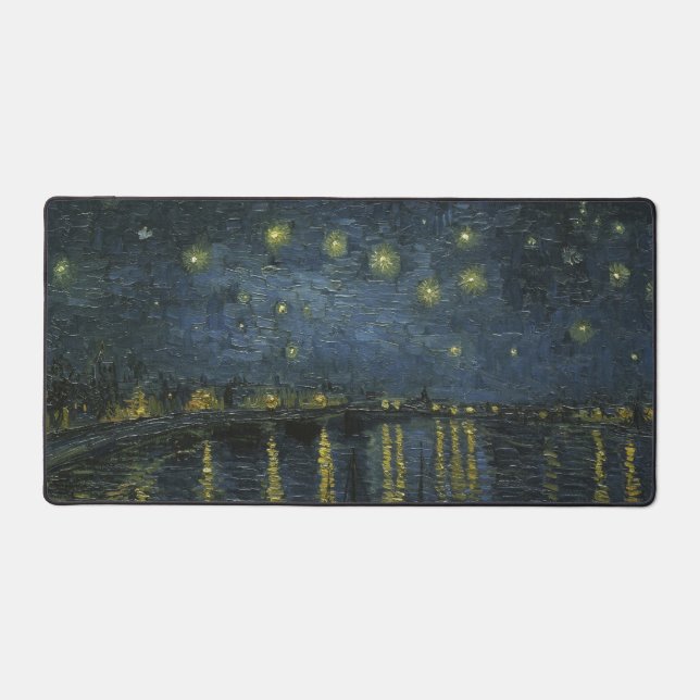 Nuit étoilée sur le Rhône, peinture à l'huile Van  (Recto)