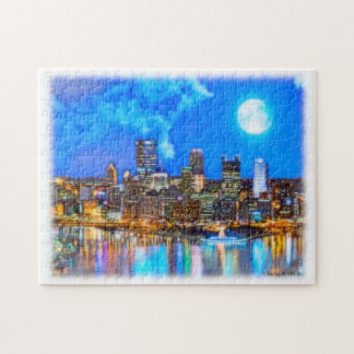 Nuit illuminée à Pittsburgh Puzzle