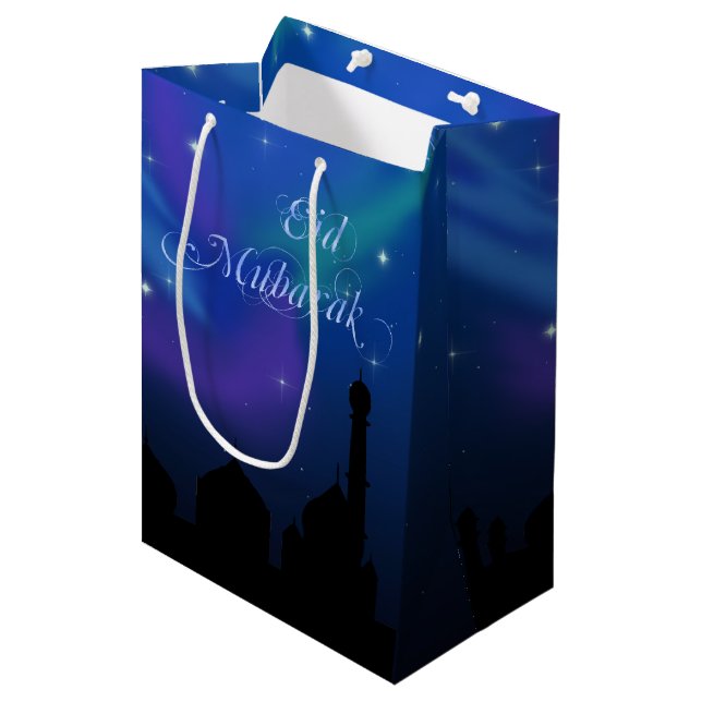 Nuit magique d'Eid - sac moyen de cadeau (Devant Angle)