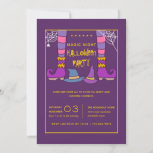 Nuit magique Halloween Invitations